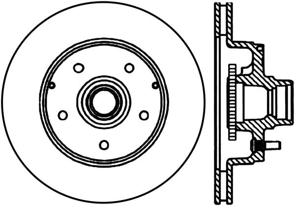 Stoptech - StopTech Sport Cross Drilled Brake Rotor Front Left 128.62035L