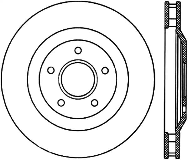 Stoptech - StopTech Sport Cross Drilled Brake Rotor Front Right 128.62060R