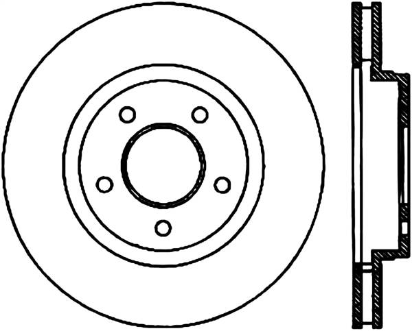 Stoptech - StopTech Sport Cross Drilled Brake Rotor Front Left 128.62068L