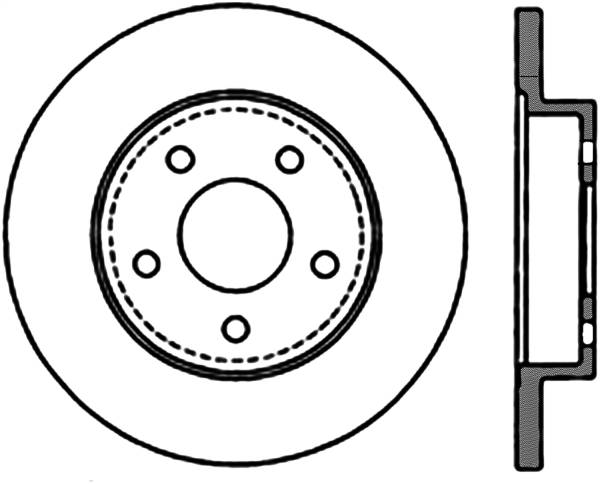 Stoptech - StopTech Sport Cross Drilled Brake Rotor Rear Right 128.62079R