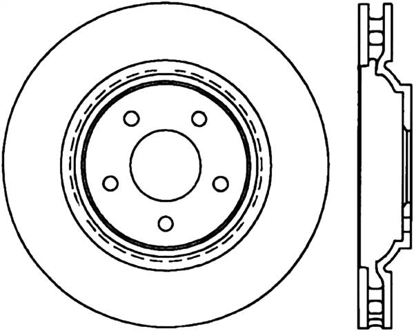 Stoptech - StopTech Sport Cross Drilled Brake Rotor Front Left 128.62087L