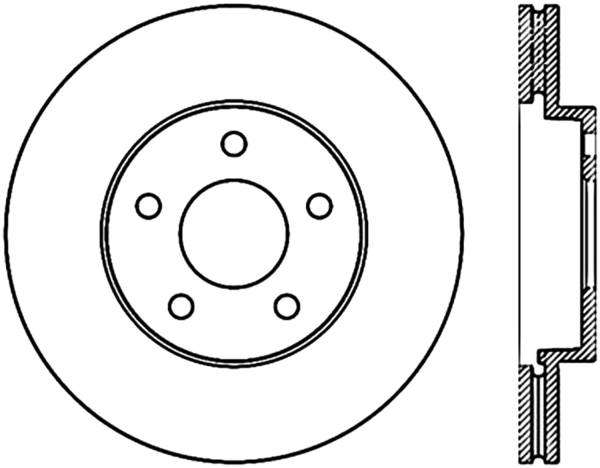 Stoptech - StopTech Sport Cross Drilled Brake Rotor Front Left 128.62104L