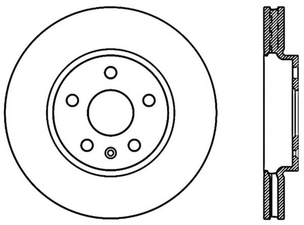 Stoptech - StopTech Sport Cross Drilled Brake Rotor Front Left 128.62106L