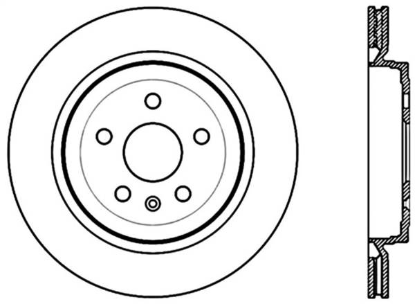 Stoptech - StopTech Sport Cross Drilled Brake Rotor Rear Left 128.62107L