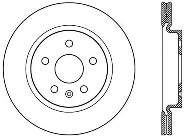 Stoptech - StopTech Sport Cross Drilled Brake Rotor Rear Right 128.62127R