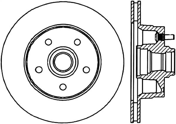 Stoptech - StopTech Sport Cross Drilled Brake Rotor Front Right 128.63008R