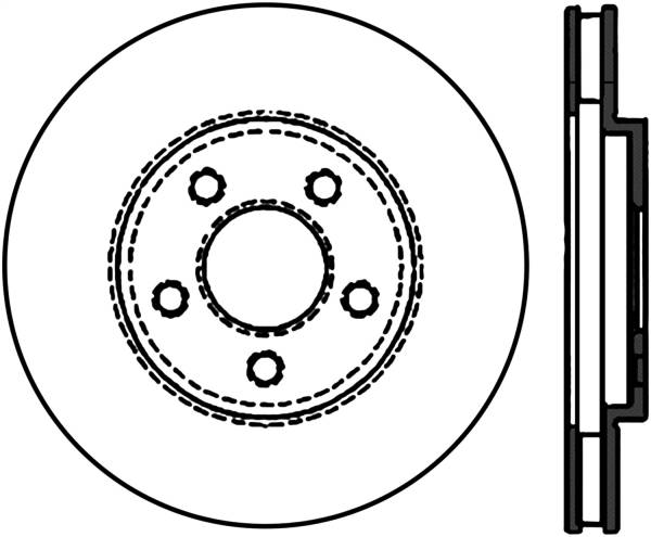 Stoptech - StopTech Sport Cross Drilled Brake Rotor Front Right 128.63017R