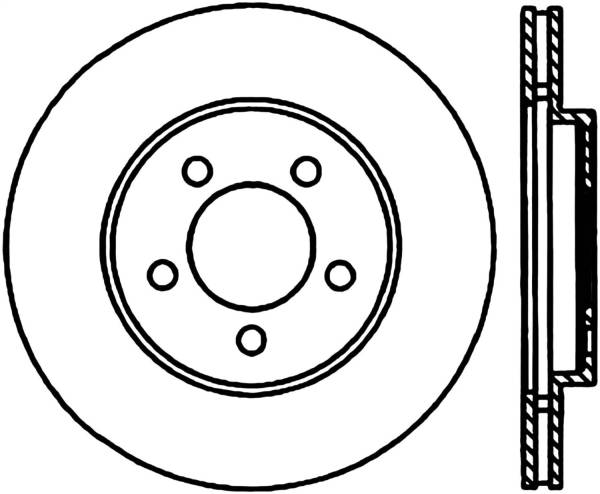 Stoptech - StopTech Sport Cross Drilled Brake Rotor Front Left 128.63058L