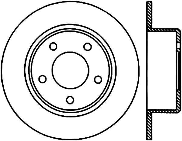 Stoptech - StopTech Sport Cross Drilled Brake Rotor Rear Left 128.63060L