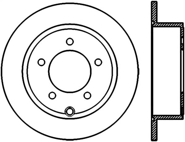 Stoptech - StopTech Sport Cross Drilled Brake Rotor Rear Left 128.63066L