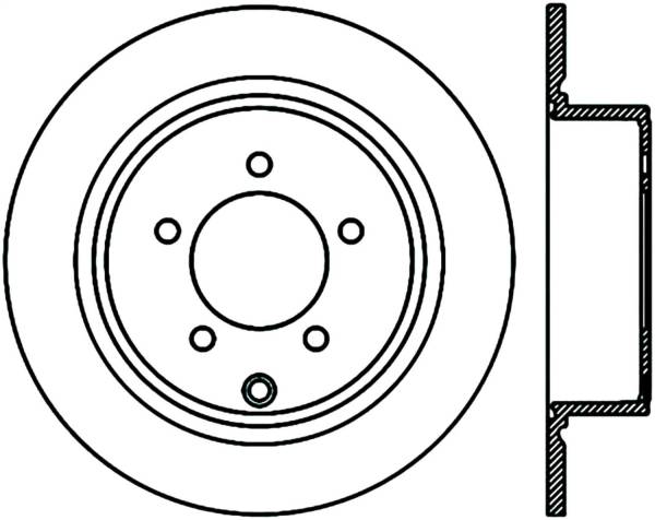 Stoptech - StopTech Sport Cross Drilled Brake Rotor Rear Left 128.63069L