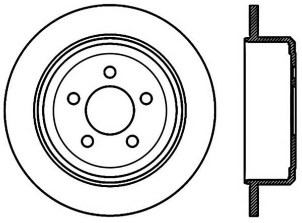 Stoptech - StopTech Sport Cross Drilled Brake Rotor Rear Left 128.63070L