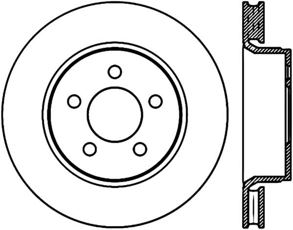 Stoptech - StopTech Sport Cross Drilled Brake Rotor Front Left 128.63071L