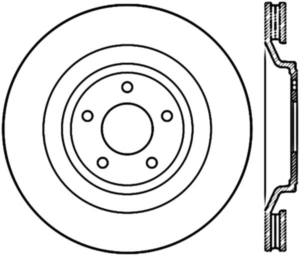 Stoptech - StopTech Sport Cross Drilled Brake Rotor Front Left 128.63072L