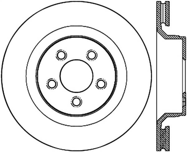 Stoptech - StopTech Sport Cross Drilled Brake Rotor Front Left 128.63078L