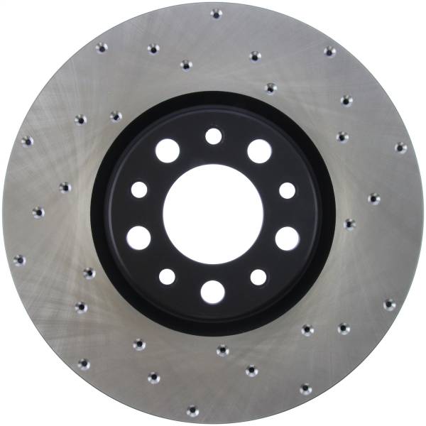 StopTech - StopTech Sport Cross Drilled Brake Rotor; Front Left