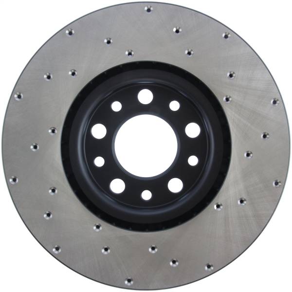 StopTech - StopTech Sport Cross Drilled Brake Rotor; Front Right