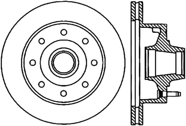 Stoptech - StopTech Sport Cross Drilled Brake Rotor Front Left 128.65045L