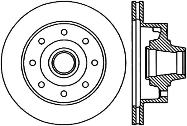 Stoptech - StopTech Sport Cross Drilled Brake Rotor Front Left 128.65046L