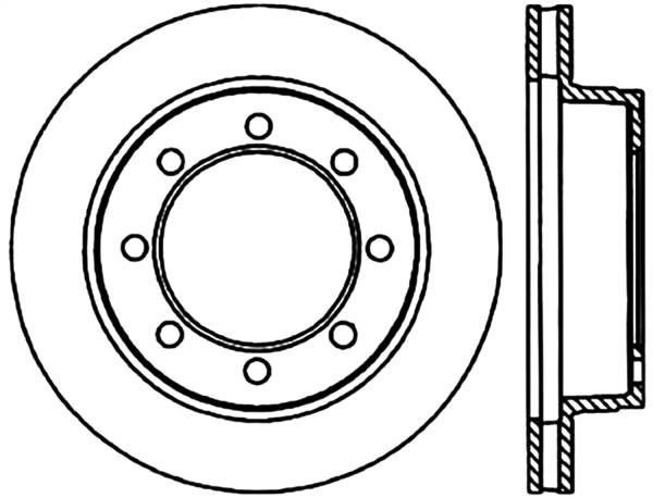 Stoptech - StopTech Sport Cross Drilled Brake Rotor Front Right 128.65053R