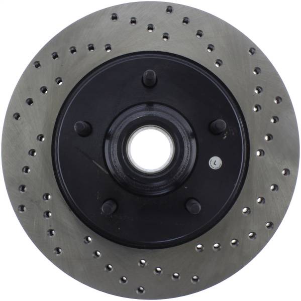 Stoptech - StopTech Sport Cross Drilled Brake Rotor Front Left 128.65055L