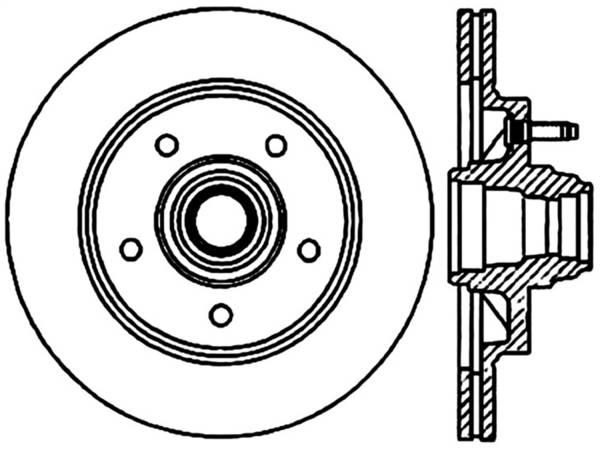 Stoptech - StopTech Sport Cross Drilled Brake Rotor Front Right 128.65055R