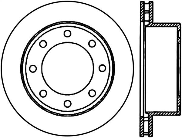 Stoptech - StopTech Sport Cross Drilled Brake Rotor Rear Right 128.65071R