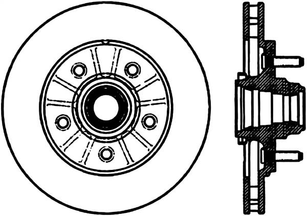 Stoptech - StopTech Sport Cross Drilled Brake Rotor Front Left 128.65081L