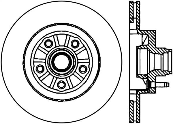 Stoptech - StopTech Sport Cross Drilled Brake Rotor Front Right 128.65083R