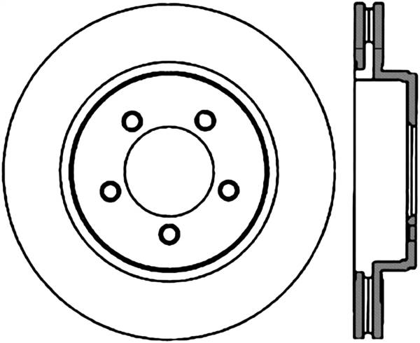 Stoptech - StopTech Sport Cross Drilled Brake Rotor Front Right 128.65091R