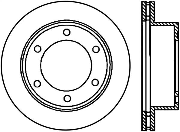 Stoptech - StopTech 04-09 Ford F150 2WD / 04-09 F150 4WD Drilled Left Rear Rotor - 128.65102L