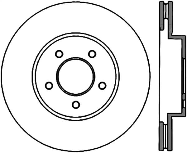 Stoptech - StopTech Sport Cross Drilled Brake Rotor Front Right 128.65107R