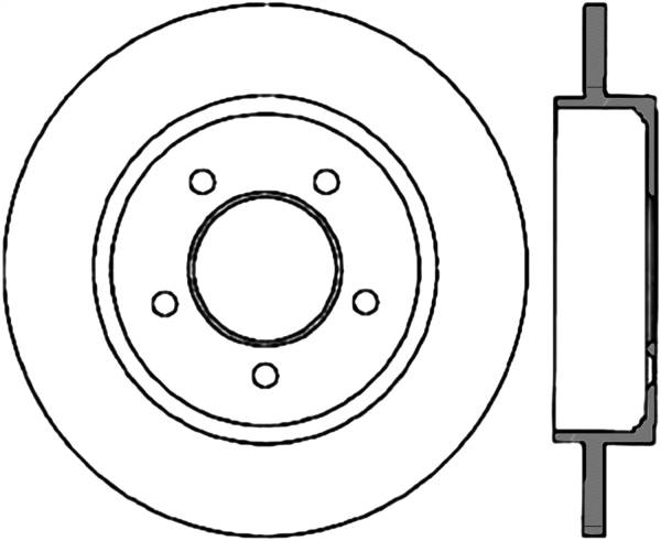 Stoptech - StopTech Sport Cross Drilled Brake Rotor Rear Left 128.65108L