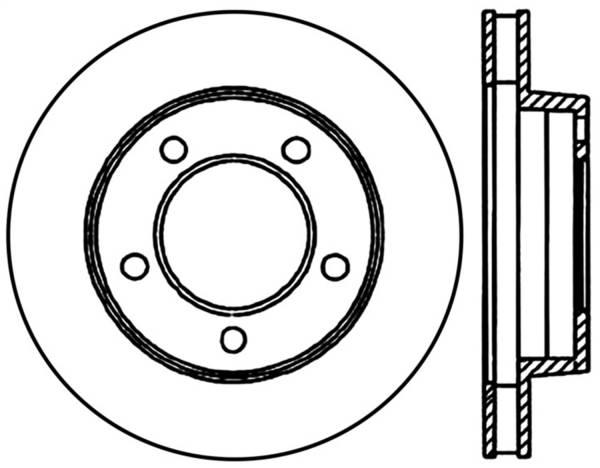 Stoptech - StopTech Sport Cross Drilled Brake Rotor Rear Left 128.65113L