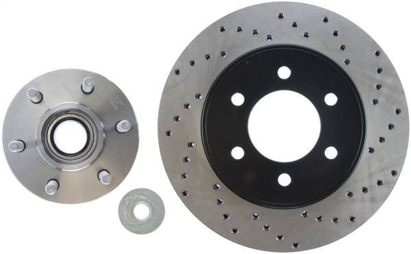 Stoptech - StopTech Sport Cross Drilled Brake Rotor Front Left 128.65128L