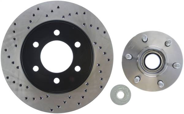 Stoptech - StopTech Sport Cross Drilled Brake Rotor Front Right 128.65128R