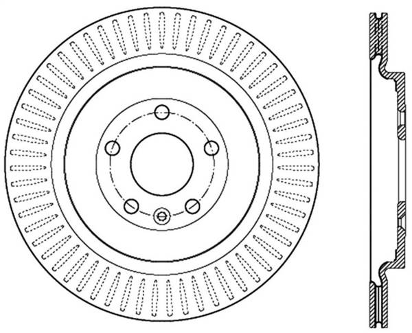 Stoptech - StopTech Sport Cross Drilled Brake Rotor - Front Right - 128.65137L