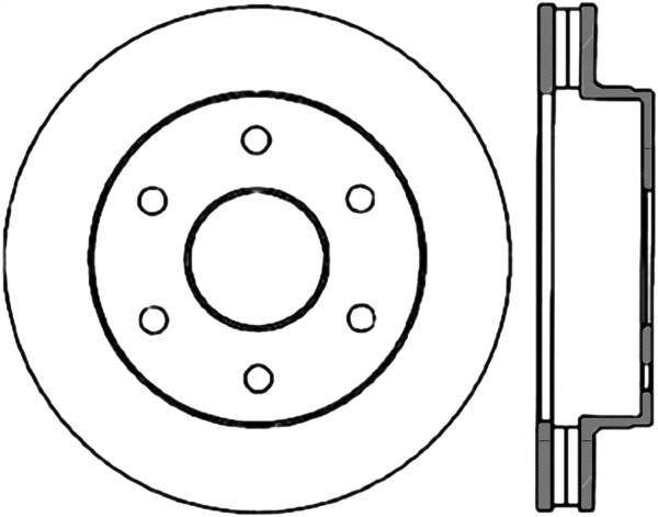 Stoptech - StopTech Sport Cross Drilled Brake Rotor Front Left 128.66009L