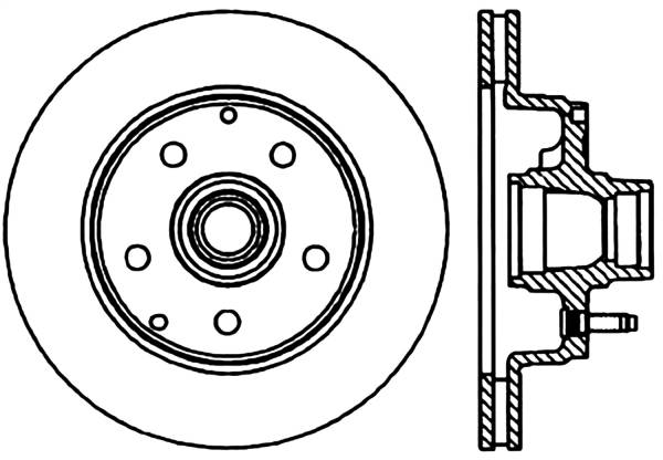 Stoptech - StopTech Sport Cross Drilled Brake Rotor Front Left 128.66016L