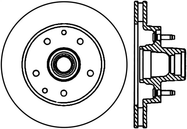 Stoptech - StopTech Sport Cross Drilled Brake Rotor Front Left 128.66017L