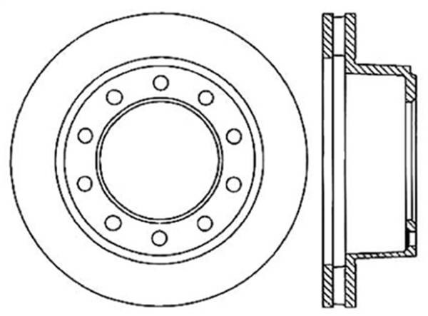 Stoptech - StopTech Sport Cross Drilled Brake Rotor Front and Rear Left 128.66018L