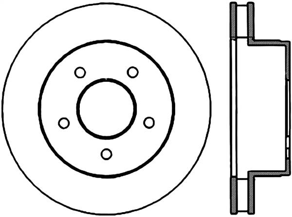 Stoptech - StopTech Sport Cross Drilled Brake Rotor Front Left 128.66022L