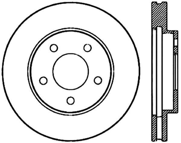 Stoptech - StopTech Sport Cross Drilled Brake Rotor Front Left 128.66046L