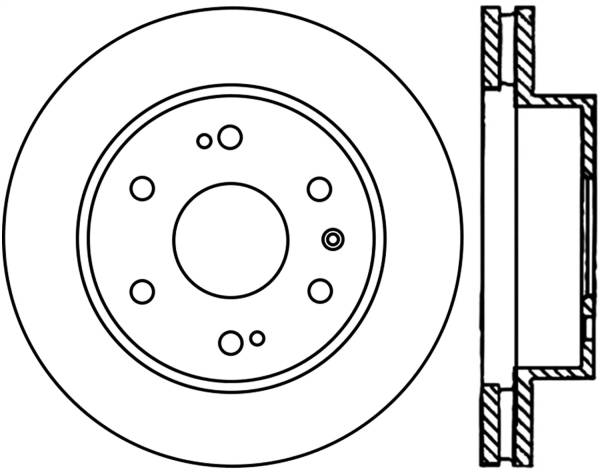 Stoptech - StopTech 07-11 GM Silverado 1500 Cross Drilled Left Front Rotor - 128.66057L