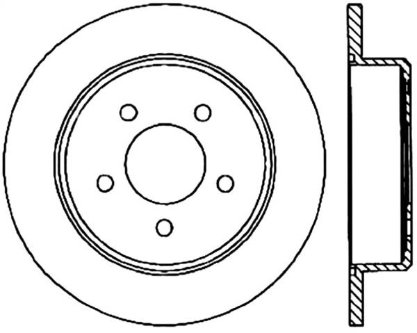 Stoptech - StopTech Sport Cross Drilled Brake Rotor Rear Right 128.67037R