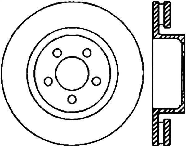 Stoptech - StopTech Sport Cross Drilled Brake Rotor Front Right 128.67064R