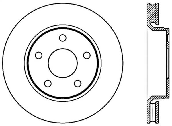 Stoptech - StopTech 07-13 Jeep Wrangler Drilled Left Front Rotor - 128.67068L