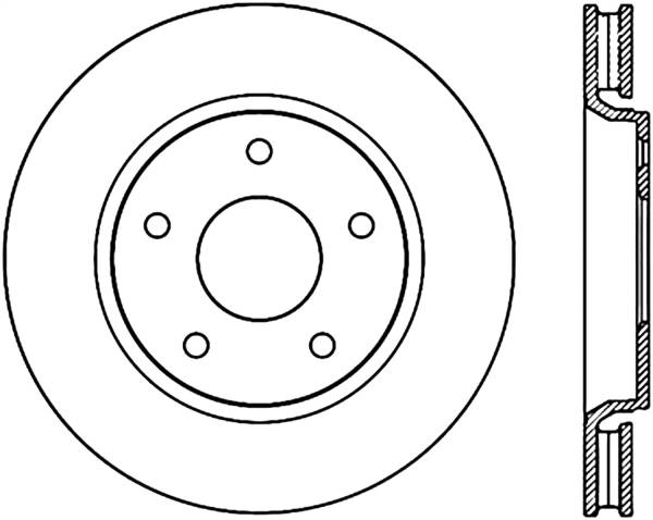 StopTech - StopTech Sport Cross Drilled Brake Rotor; Front Right