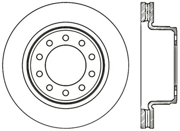 Stoptech - StopTech Sport Cross Drilled Brake Rotor Front Right 128.67070R