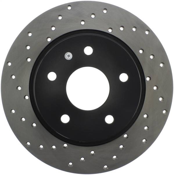 StopTech - StopTech Sport Cross Drilled Brake Rotor; Rear Right